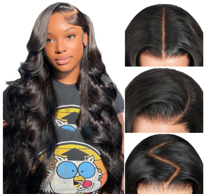 13x6 HD Lace Front Wigs Human hair Pre Plucked Bleached Knots