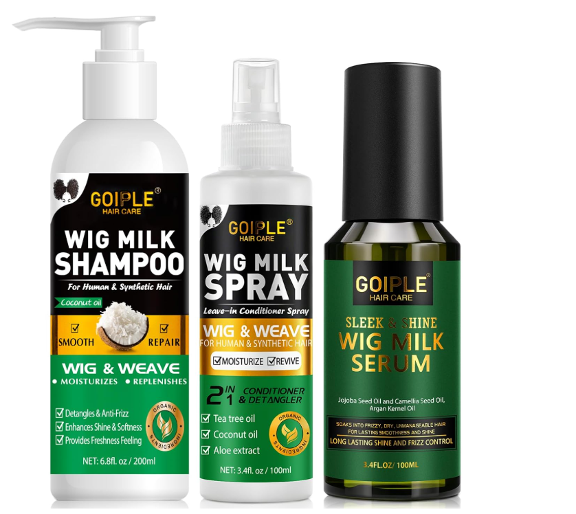 Wig Shampoo & Milk Spray & Wig Milk Serum
