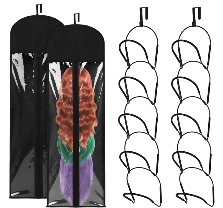 10 Pcs Wig Hangers Rack for Multiple Wigs