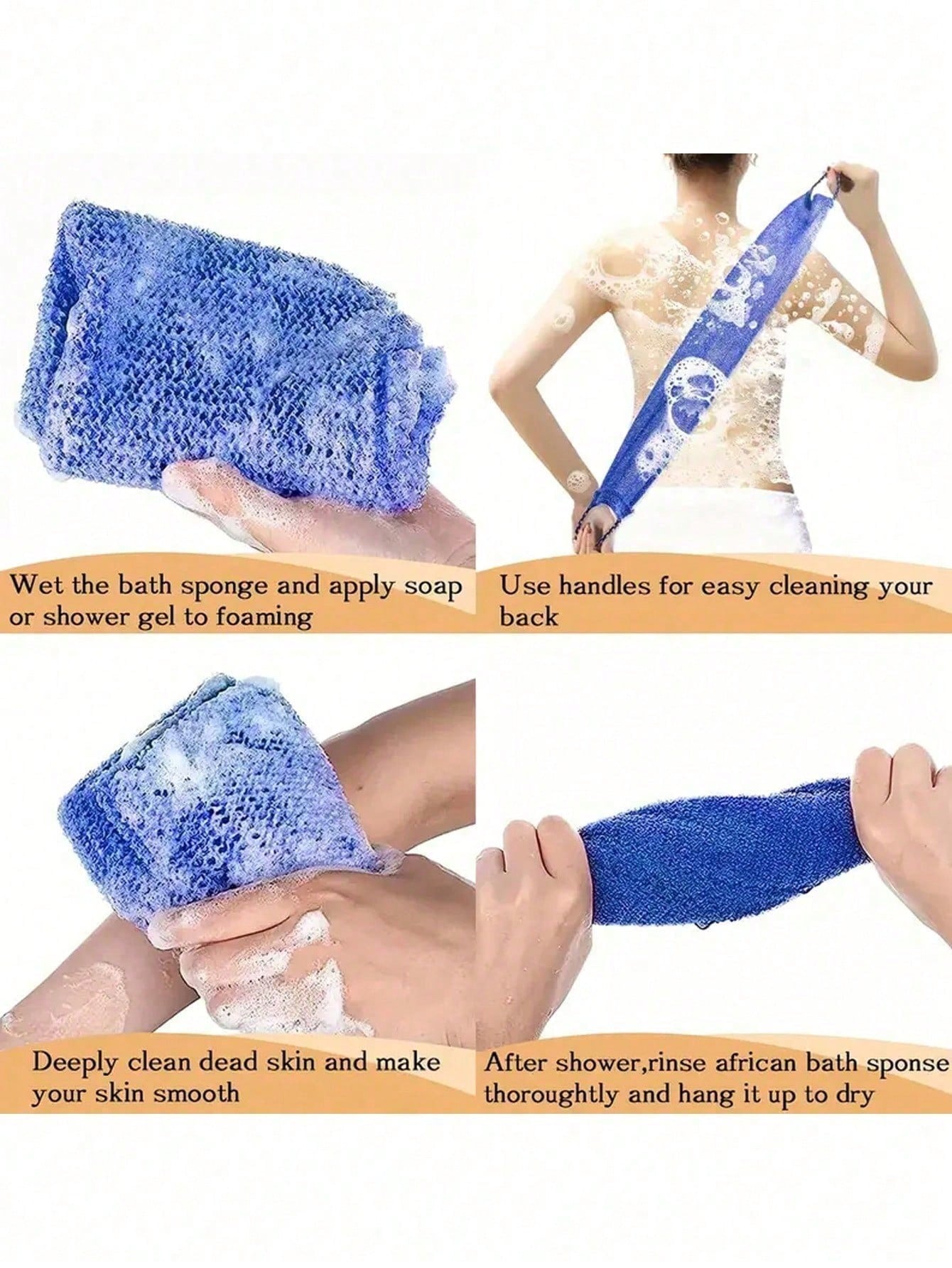 Mesh Exfoliating Back Long Net Bath Scrub Towel