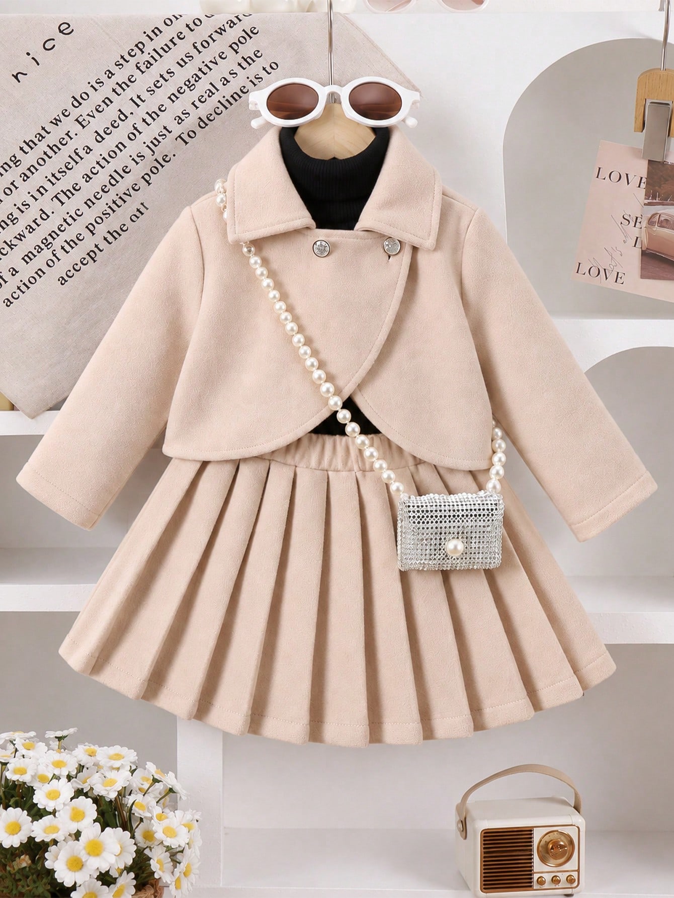Casual Minimalist Lapel Short skirt