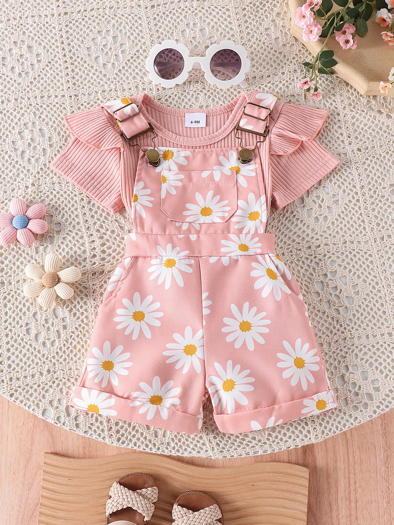 Cute Short Sleeve Ribbed Jumpsuit