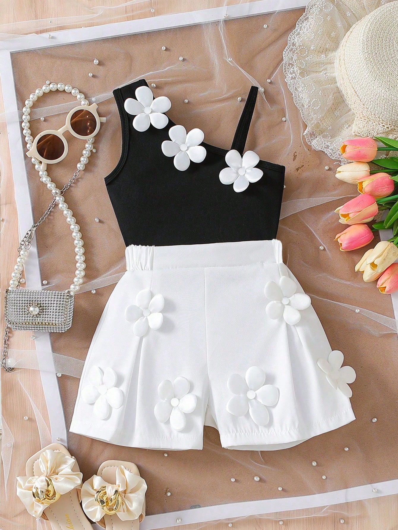 Newborn Baby Girls Fashion Cute Flower Decor