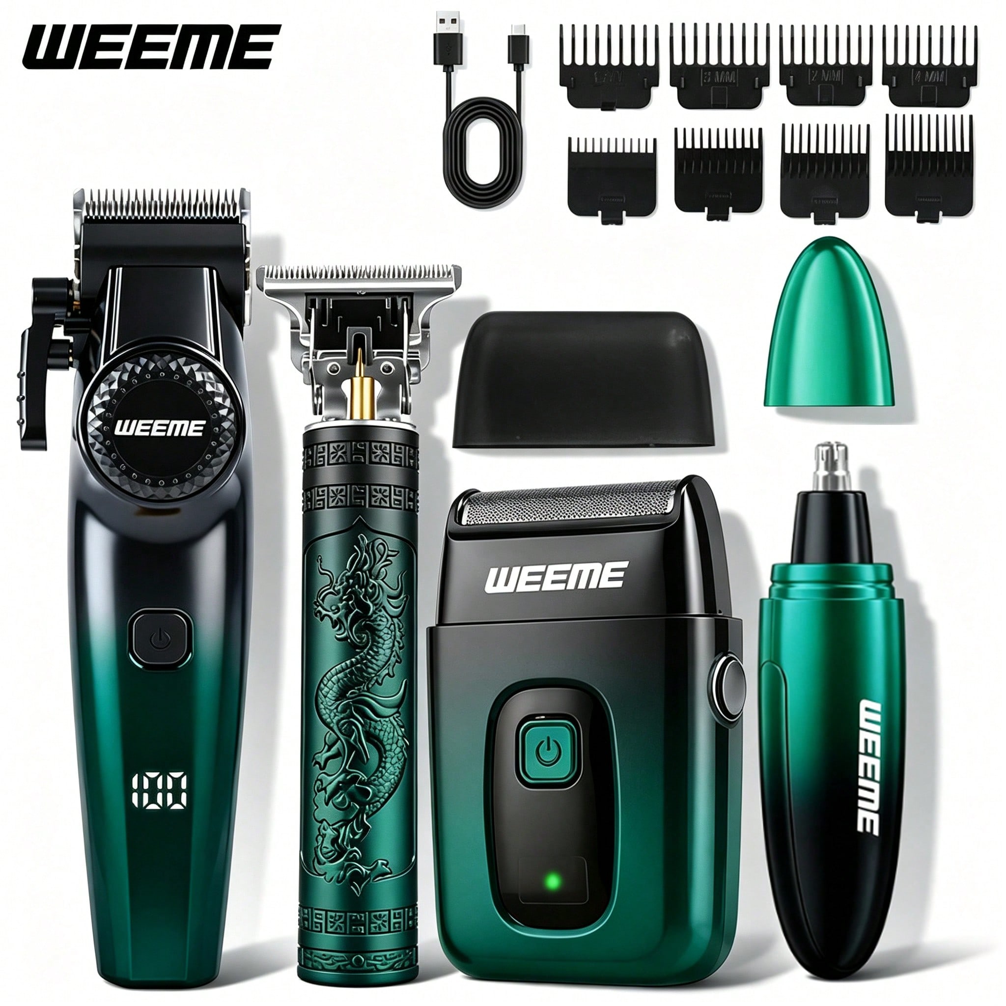 4pcs/3pcs/2pcs Men Hair Clipper Set