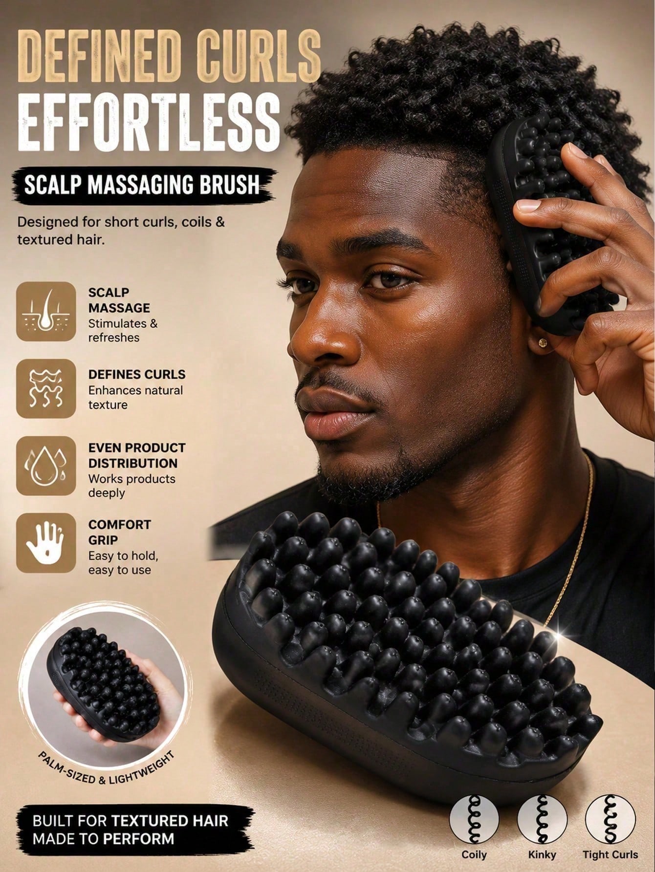 Brush For Black Natural 4C Hair